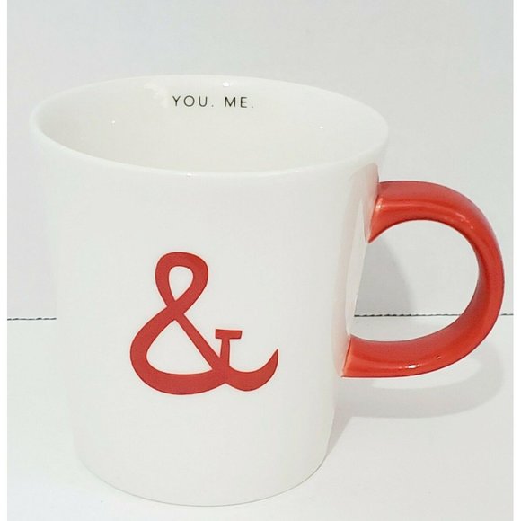 Starbucks Mug Ampersand You & Me Valentine Love Coffee Cup Red White Sweet - Picture 1 of 8